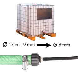 Raccord de connexion cuve de récupération - Kit arrosage Iriso