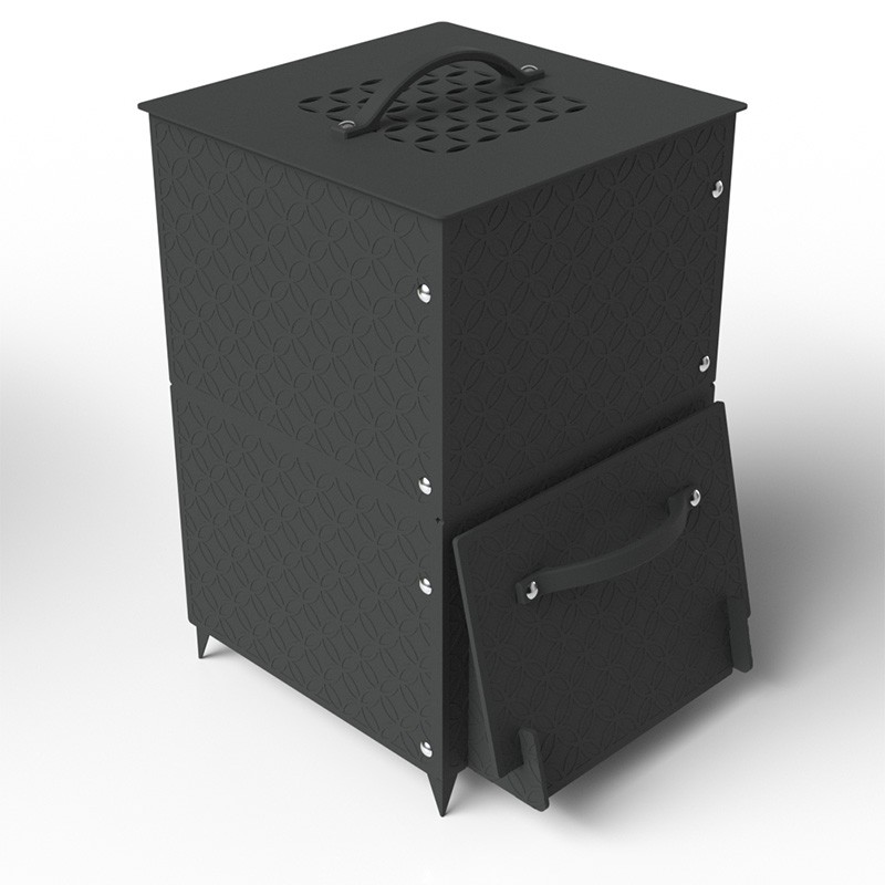 Composteur d'extérieur design 90L  - Couleurs: Noir