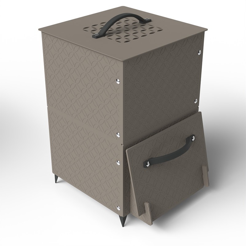 Composteur d'extérieur design 90L  - Couleurs: Gris