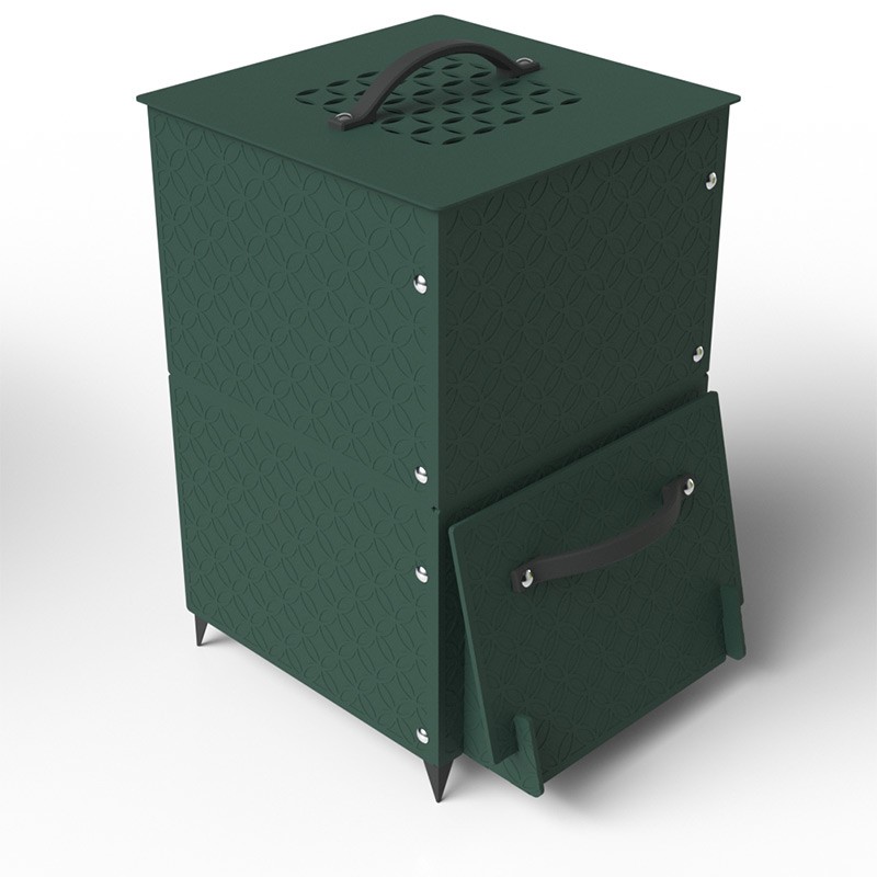 Composteur d'extérieur design 90L  - Couleurs: Vert Foncé