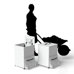 Composteur d'extérieur design 90L