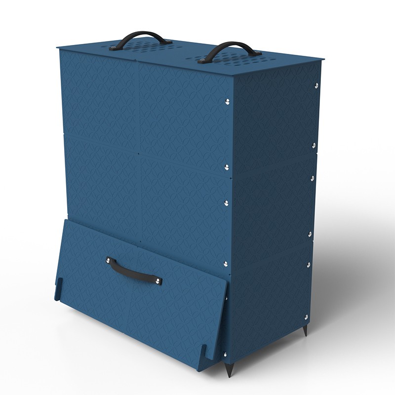 Composteur de jardin décoratif 275L  - Couleurs: Bleu paon