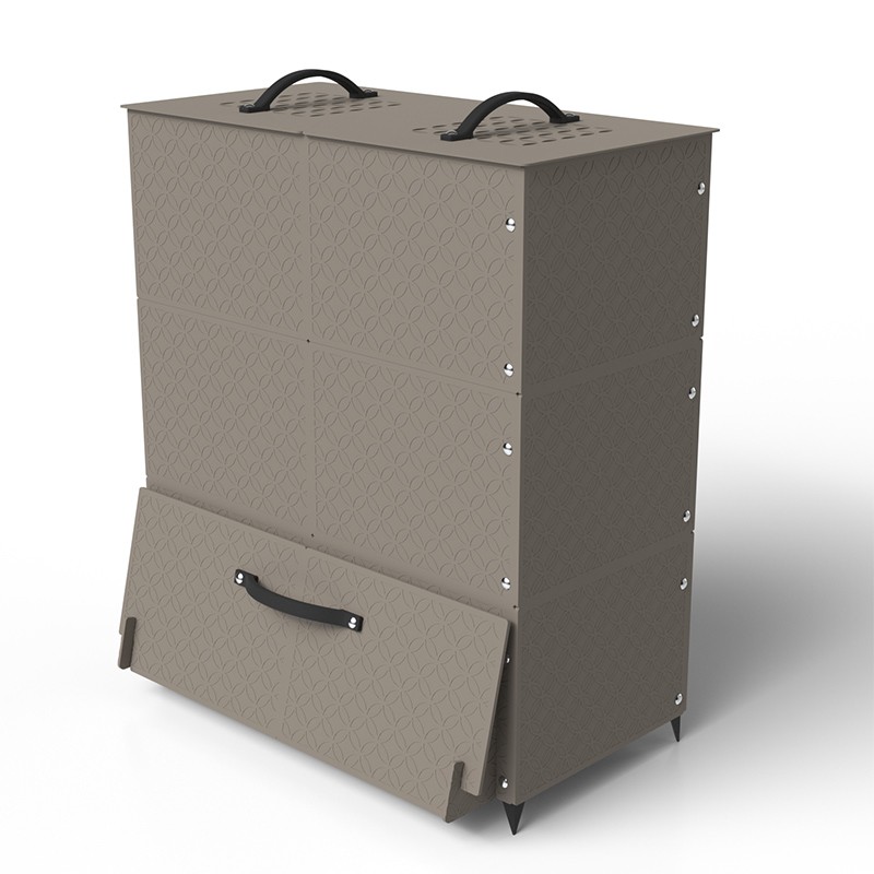 Composteur de jardin décoratif 275L  - Couleurs: Gris