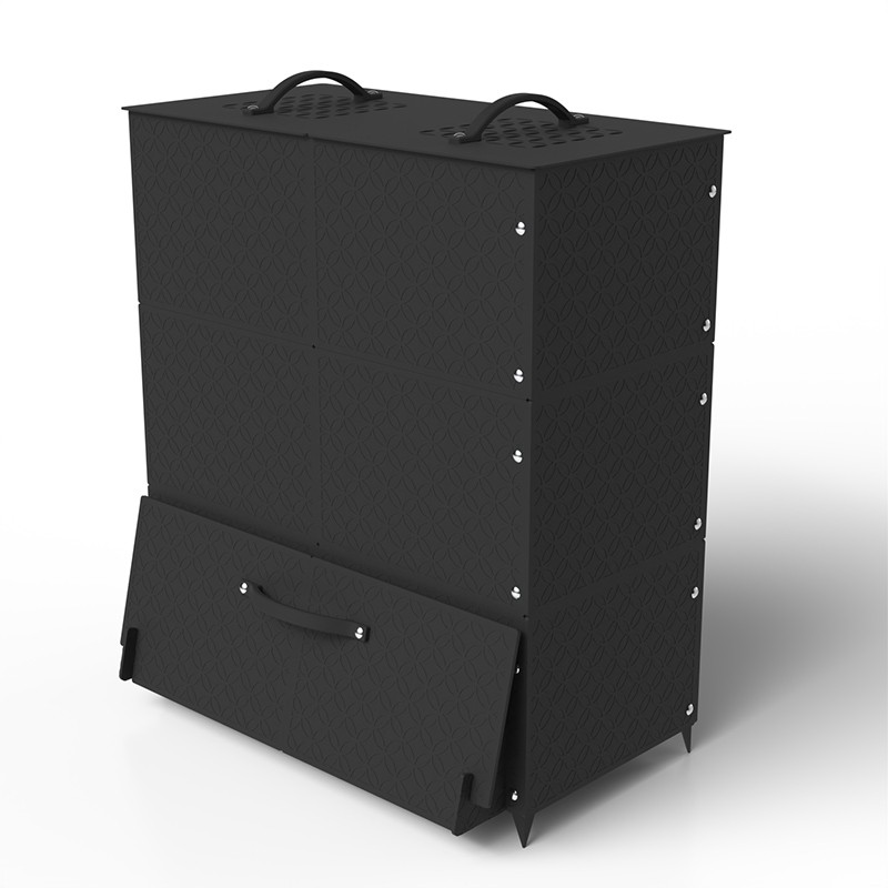 Composteur de jardin décoratif 275L  - Couleurs: Noir