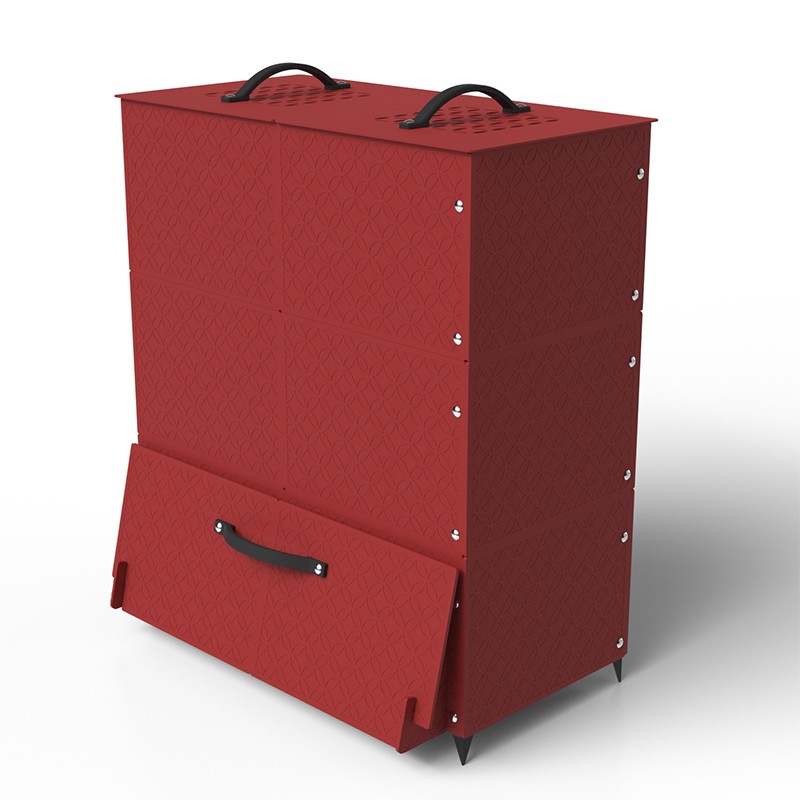 Composteur de jardin décoratif 275L  - Couleurs: Rouge