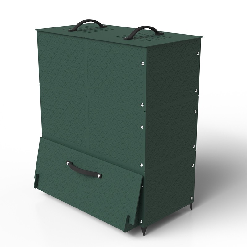 Composteur de jardin décoratif 275L  - Couleurs: Vert Foncé