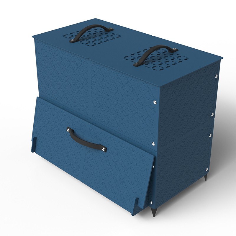 Composteur plastique recyclé design 185L  - Couleurs: Bleu paon