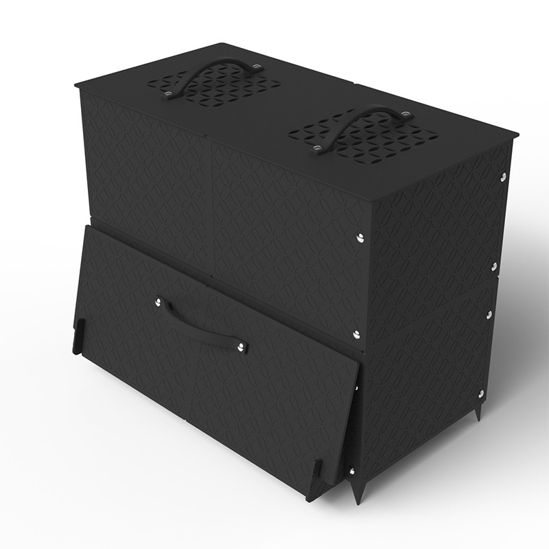 Composteur plastique recyclé design 185L  - Couleurs: Noir