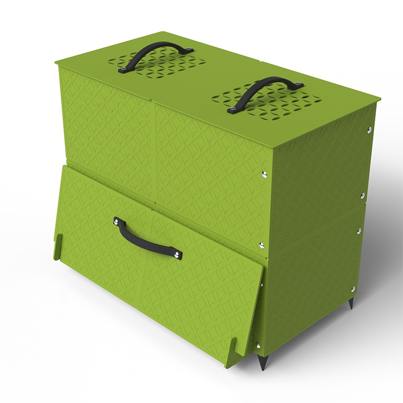 Composteur plastique recyclé design 185L  - Couleurs: Vert anis