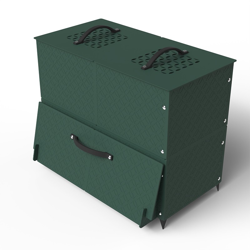 Composteur plastique recyclé design 185L  - Couleurs: Vert Foncé