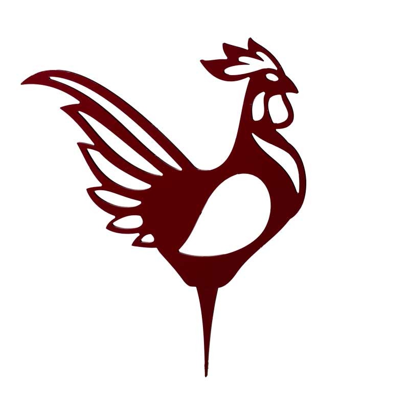 Animaux Décoratifs pour Jardin  - Coq  - Couleurs: Rouge