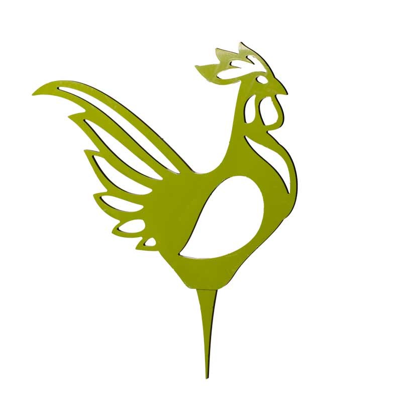 Animaux Décoratifs pour Jardin  - Coq  - Couleurs: Vert anis