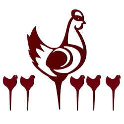 Animaux Décoratifs pour jardin - Poule et poussins