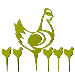 Animaux Décoratifs pour jardin - Poule et poussins