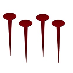 Grande étiquette de jardin inclinée forme Ovale - Lot de 4