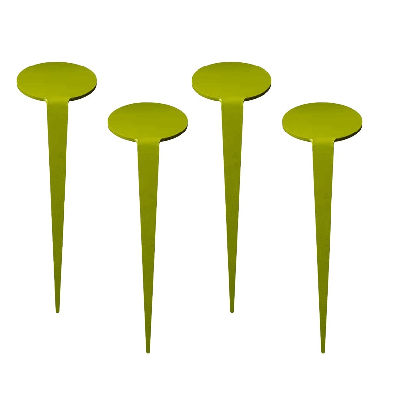 Grande étiquette de jardin inclinée forme Ovale - Lot de 4  - Couleurs: Vert anis