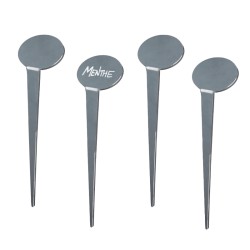 Grande étiquette de jardin inclinée forme Ovale - Lot de 4
