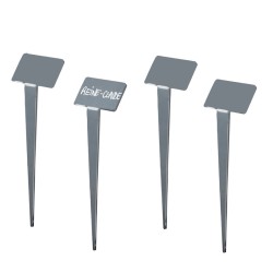 Grande étiquette potager inclinée forme Rectangle - Lot de 4