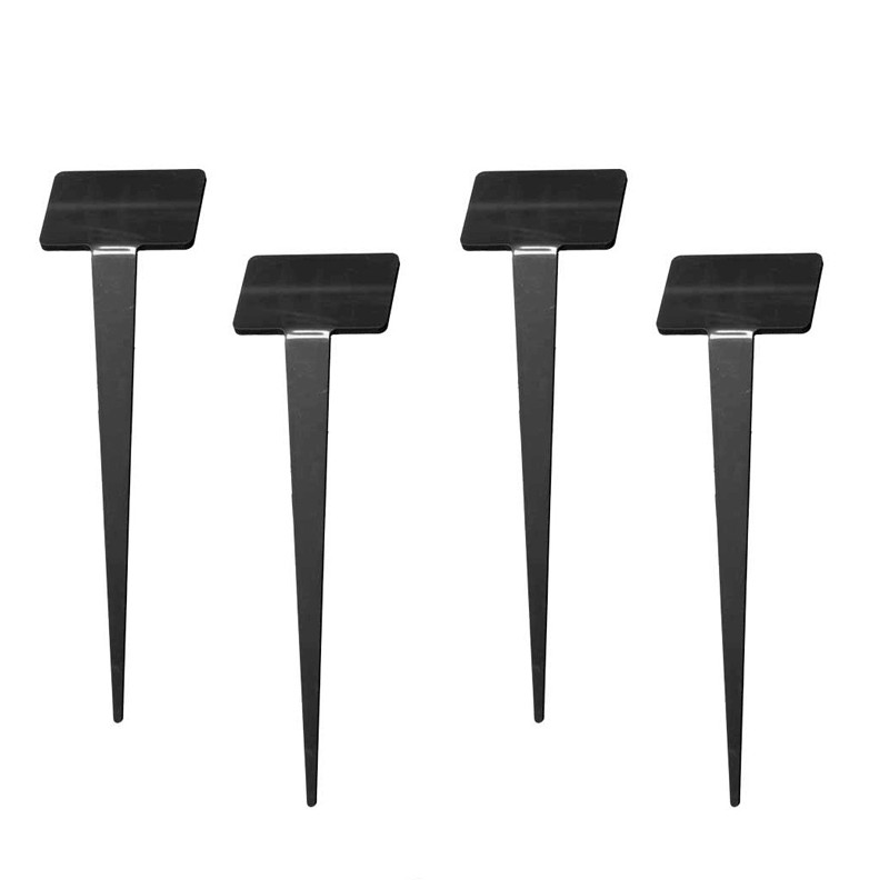 Grande étiquette potager inclinée forme Rectangle - Lot de 4  - Couleurs: Noir