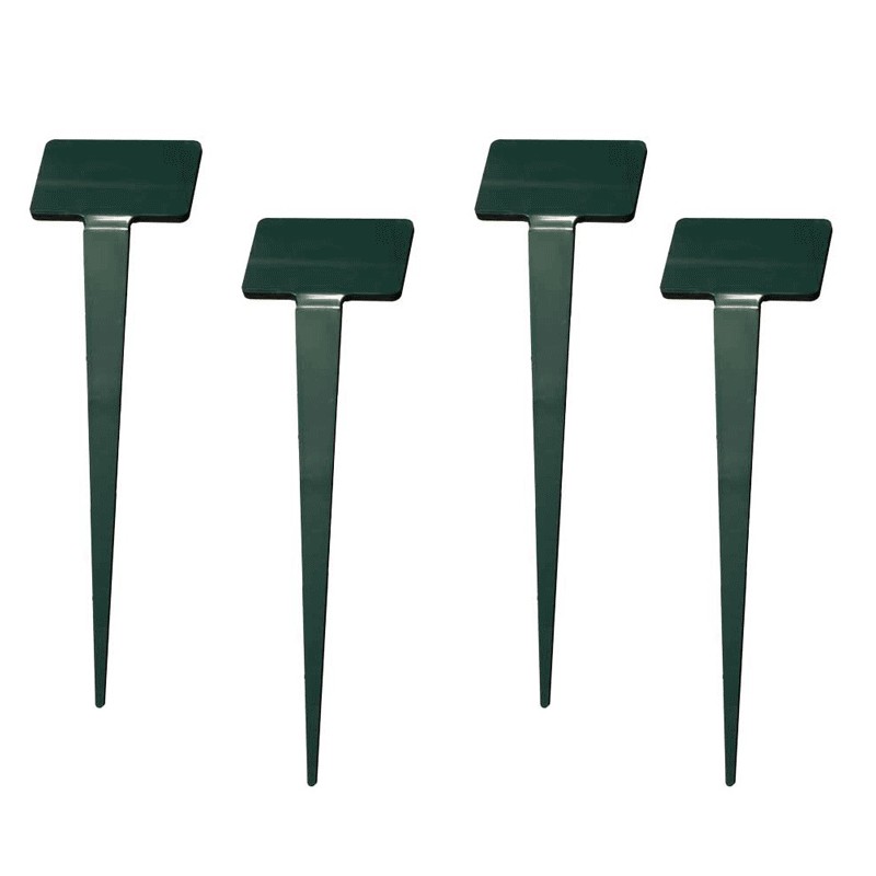 Grande étiquette potager inclinée forme Rectangle - Lot de 4  - Couleurs: Vert Foncé