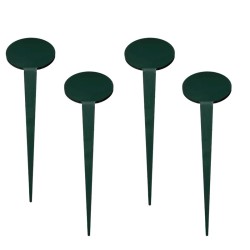 Grande étiquette potager inclinée forme ronde - Lot de 4