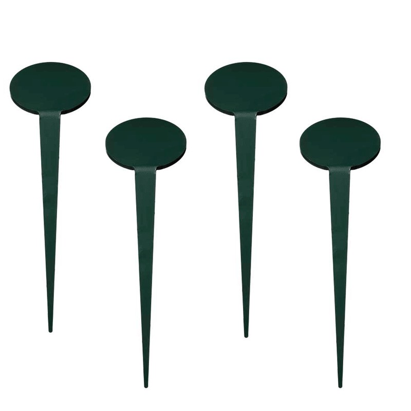 Grande étiquette potager inclinée forme ronde - Lot de 4  - Couleurs: Vert Foncé