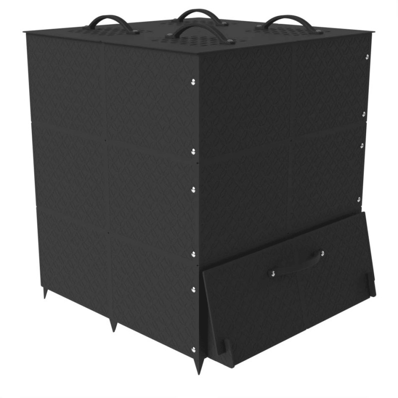 Grand composteur design pour jardin 550L  - Couleurs: Noir