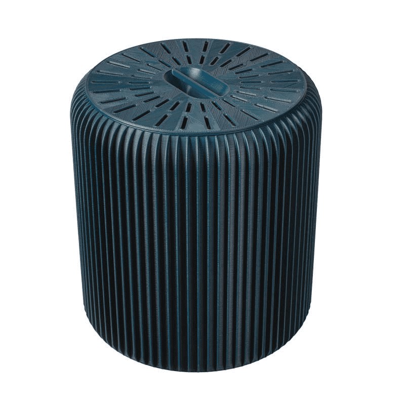 Composteur de jardin design Alinéa 50L  - Couleurs: Bleu paon