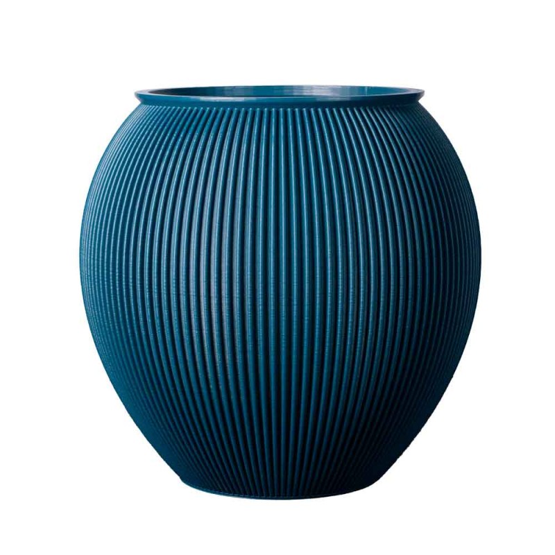 Grand pot de fleur Alinéa  - Couleurs: Bleu paon - Volume: 50L