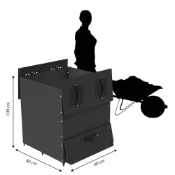 Grand composteur design pour jardin 550L