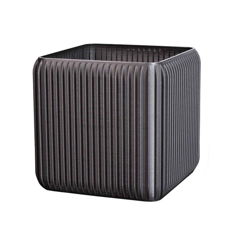 Pot jardinière carré intérieur - extérieur Alinéa  - Couleurs: Gris anthracite - Volume: 10L