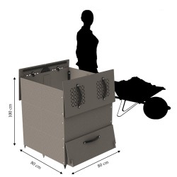 Grand composteur design pour jardin 550L