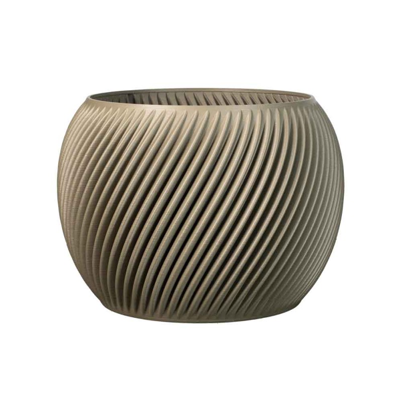Cache-pot rond intérieur- extérieur Distinction  - Couleurs: Gris - Volume: 6L