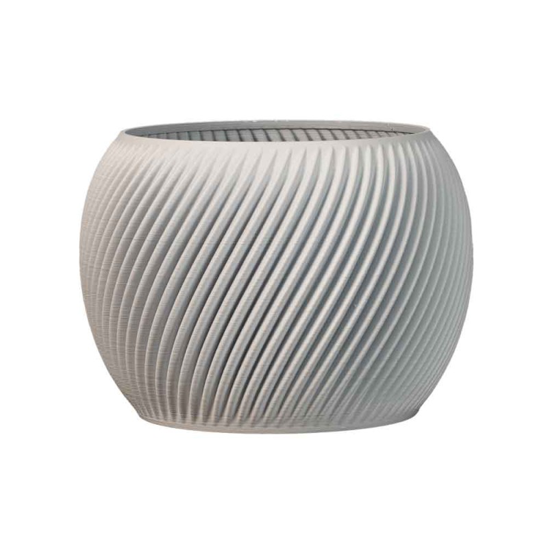 Cache-pot rond intérieur- extérieur Distinction  - Couleurs: Blanc - Volume: 6L