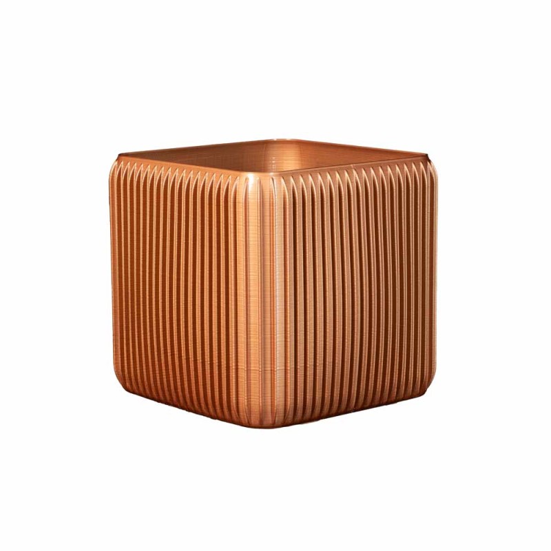 Pot jardinière carré intérieur - extérieur Alinéa  - Couleurs: Bronze - Volume: 10L