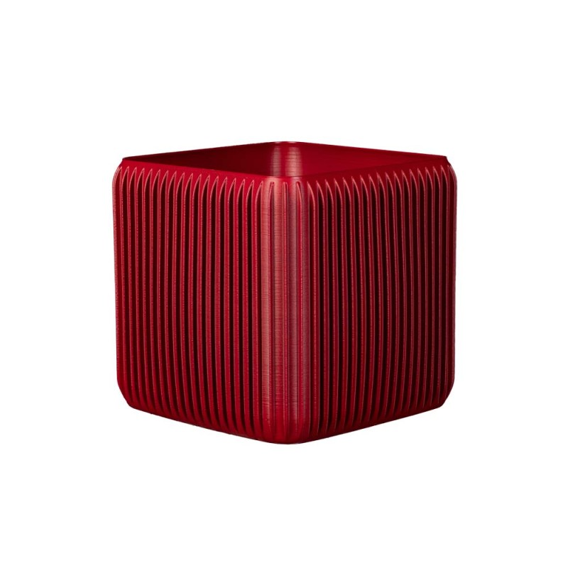 Pot jardinière carré intérieur - extérieur Alinéa  - Couleurs: Rouge - Volume: 10L