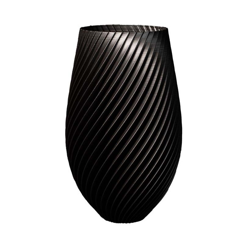 Cache-pot haut design Spirilus  - Couleurs: Gris anthracite - Volume: 10L