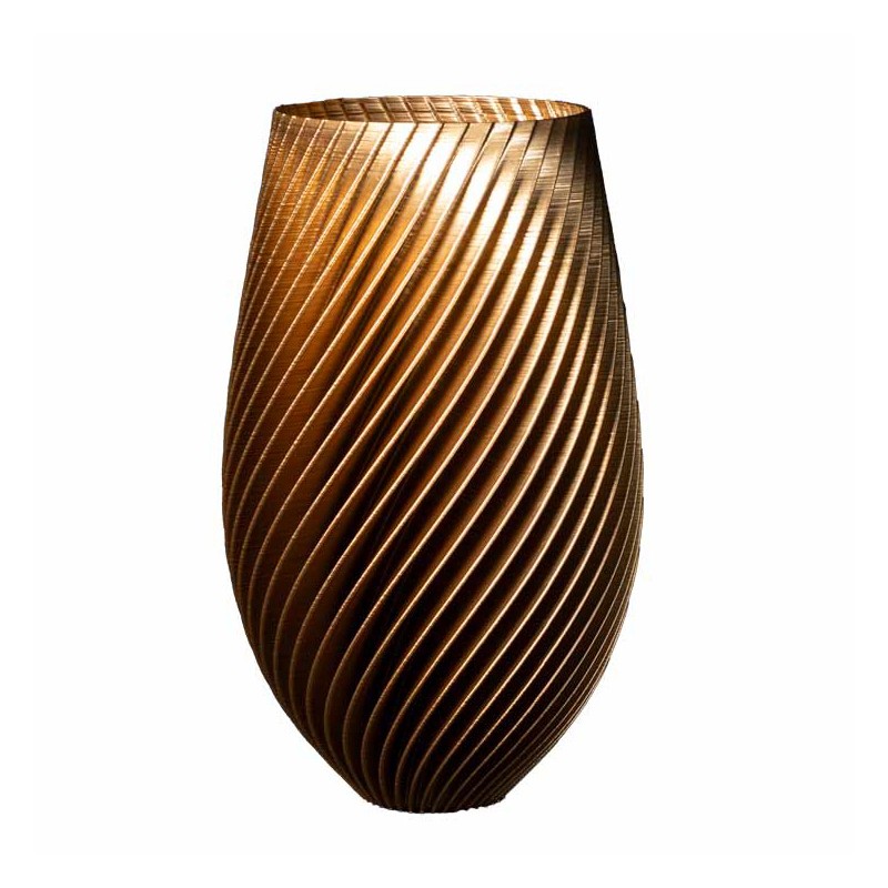 Cache-pot haut design Spirilus  - Couleurs: Or - Volume: 10L