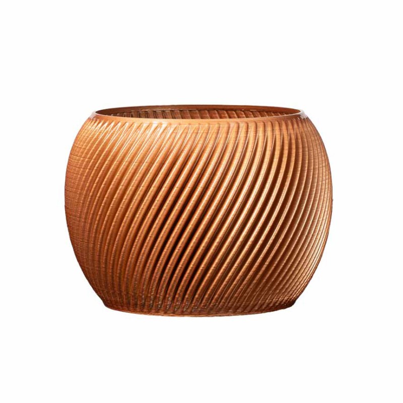 Cache-pot rond intérieur- extérieur Distinction  - Couleurs: Bronze - Volume: 6L