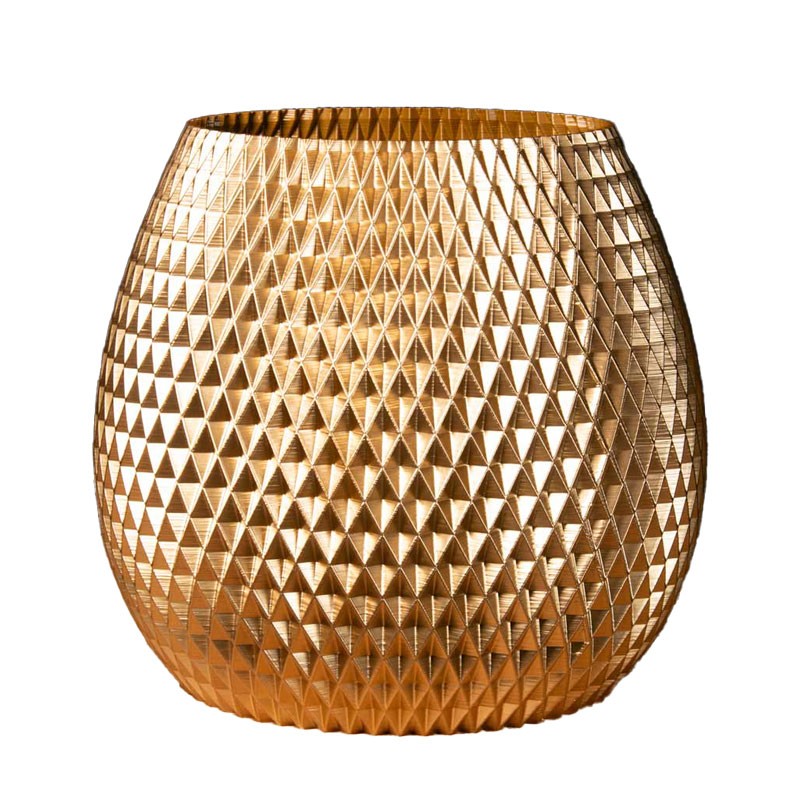 Gros pot design Ananas pour plante  - Couleurs: Or - Volume: 6L