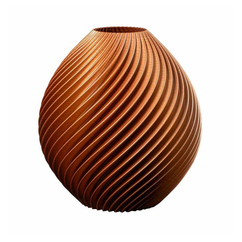Vase rond design Spirilus  - Couleurs: Bronze - Volume: 6L