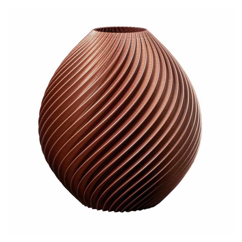 Vase rond design Spirilus  - Couleurs: Cuivre - Volume: 6L