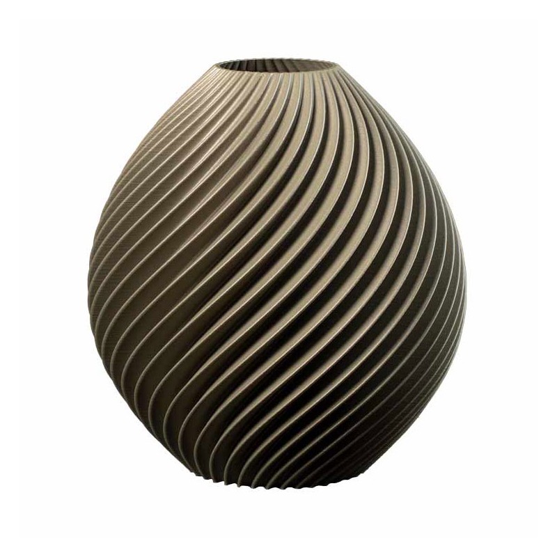 Vase rond design Spirilus  - Couleurs: Gris - Volume: 6L