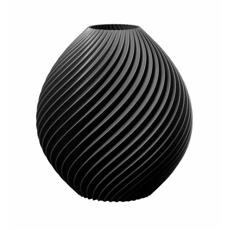 Vase rond design Spirilus  - Couleurs: Gris anthracite - Volume: 6L