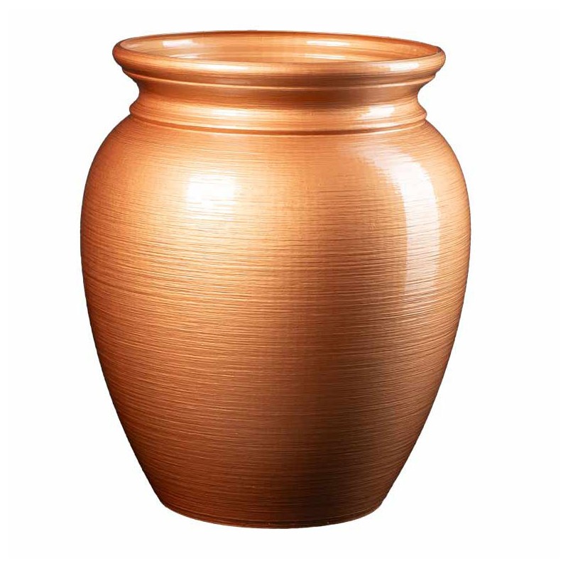 Jarre pour fleurs Lisaé - Intérieur et extérieur  - Couleurs: Bronze - Volume: 10L