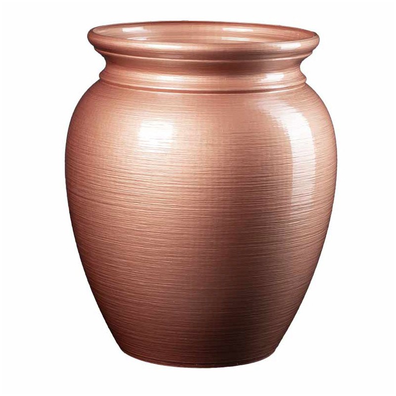 Jarre pour fleurs Lisaé - Intérieur et extérieur  - Couleurs: Cuivre - Volume: 10L