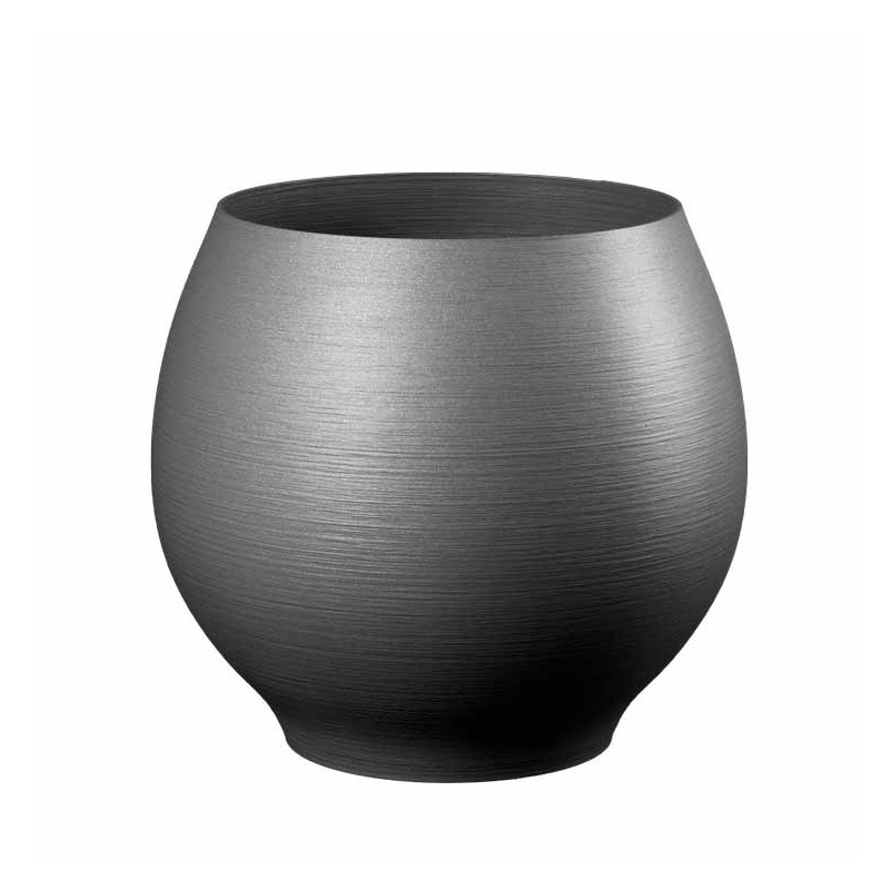 Cache-pot rond design Lisaé  - Volume: 7L - Couleurs: Gris anthracite