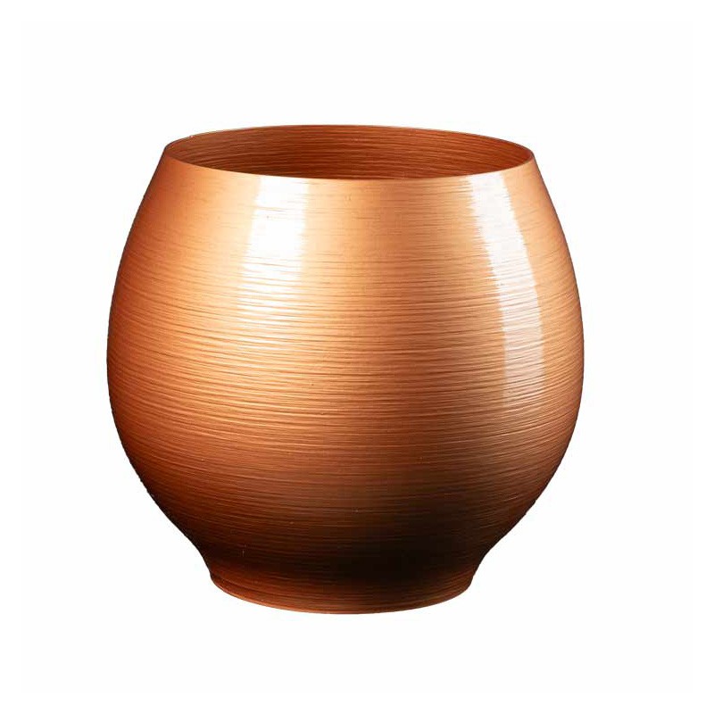 Cache-pot rond design Lisaé  - Volume: 7L - Couleurs: Bronze
