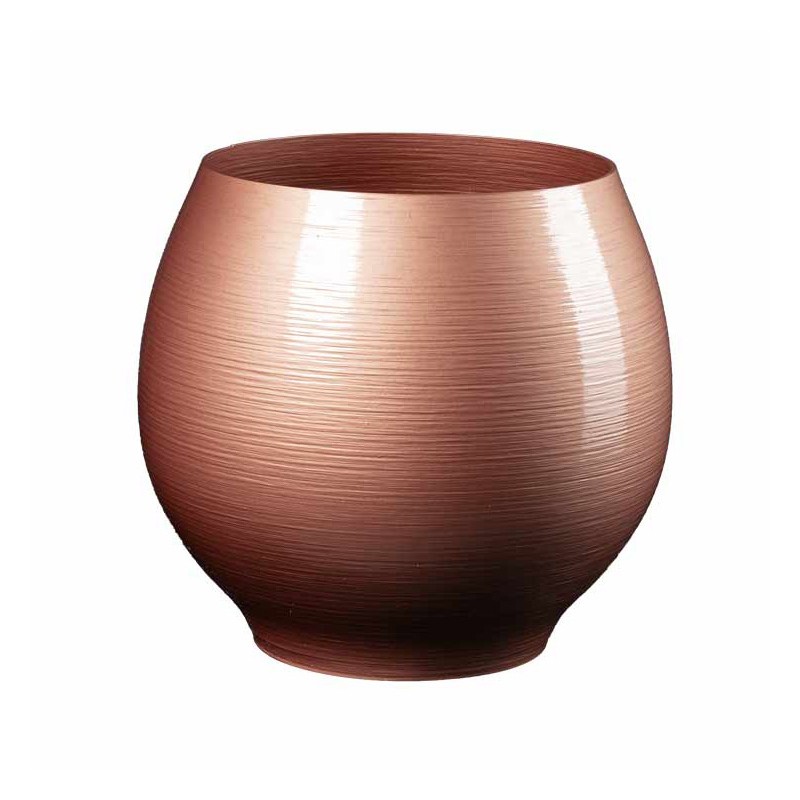 Cache-pot rond design Lisaé  - Volume: 7L - Couleurs: Cuivre