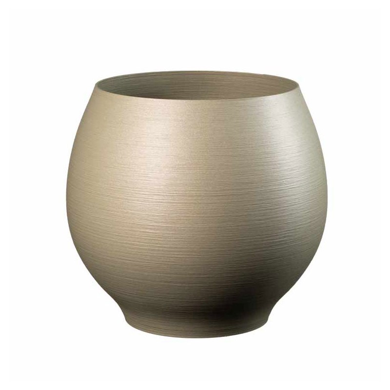 Cache-pot rond design Lisaé  - Couleurs: Gris - Volume: 7L